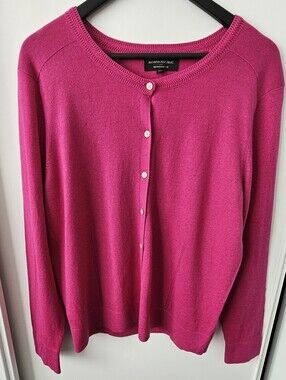 Banana Republic Pink Button Down Cotton Wool Cashmere Blend Cardigan Size XL